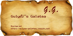 Gulyás Galatea névjegykártya